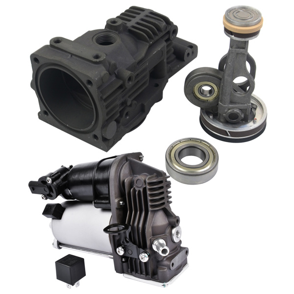 打气泵+打气泵修理包 Air Suspension Compressor Pump w/ Cylinder Piston Rod For Mercedes M GL W164 X164 GL320 GL350 GL450 GL550 ML320 ML350 ML500 ML550 ML63 AMG 1643200304 1643201204-6