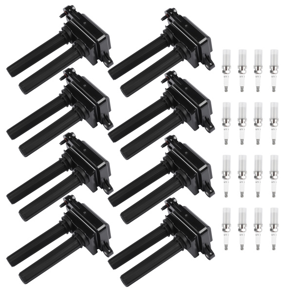 点火线圈火花塞套件 8X Ignition Coil & 16X Iridium Spark Plug for Jeep Commander Dodge Charger Ram-7