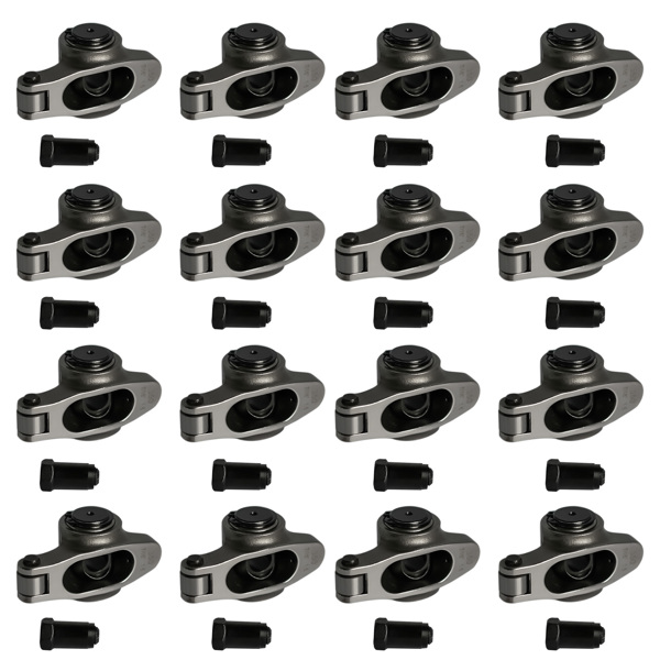 摇臂 1.6 Ratio 7/16" Full Roller Rocker Arms Kit for Chevy SBC 350 No Self-Aligning Stainless Steel Standard-3
