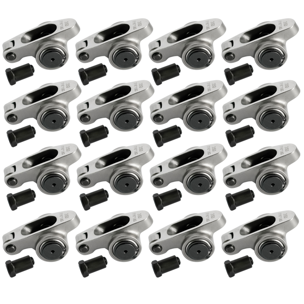 摇臂 Stainless Steel Full Roller Rocker Arms Kit for Chevrolet SBC 350 1.6 Ratio 7/16''+Nuts Self-Aligning-2