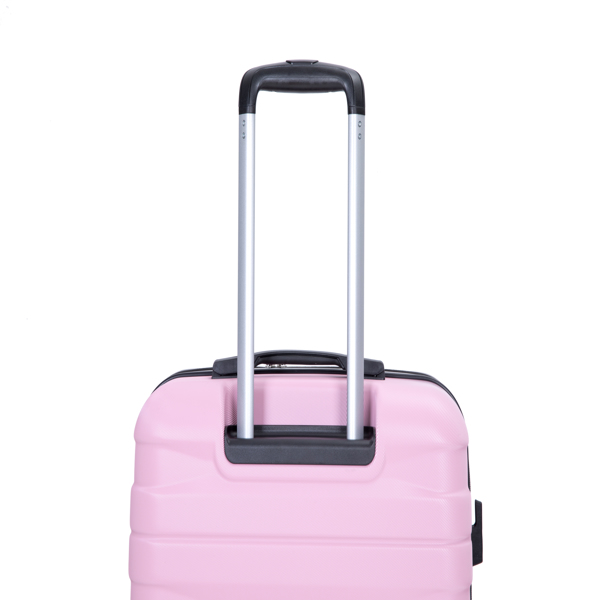 3 件套行李箱套装 PC 轻便耐用可扩展手提箱，带两个挂钩、双万向轮、TSA 锁，(21/25/29) 粉色-12