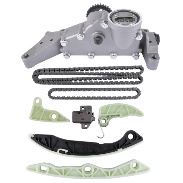 机油泵 正时链条套装 Engine Oil Pump & Timing Chain Kit 2.0T Fits Hyundai Genesis Coupe 2.0T L4 2010-2013 213102C001 2432225000-1