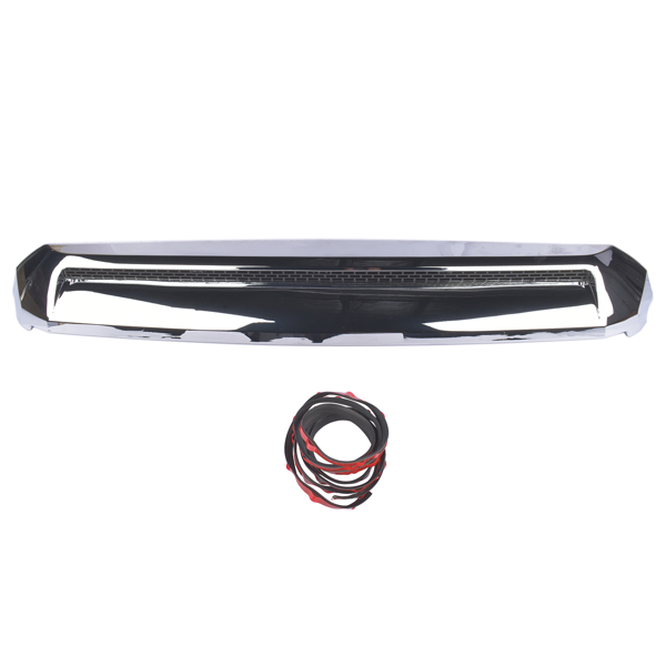 散热器出风口 Front Upper Hood Bulge Molding Silver For 14-21 Toyota Tundra 5.7L 76180-0C030 TO1231102-3