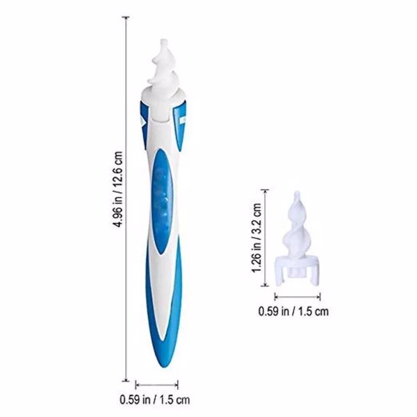 耳垢去除工具智能螺旋拭子耳垢去除器耳垢清洁螺旋头耳垢去除套件，含16个替换头软安全硅胶(亚马逊禁售)(Ebay禁售)-8
