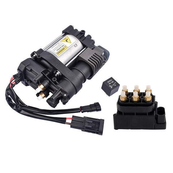 打气泵+分配阀 Air Suspension Compressor + Solenoid Valve Block Set For Hyundai Equus 5.0L V8 GAS DOHC 2011-2016 55881-3M000-4