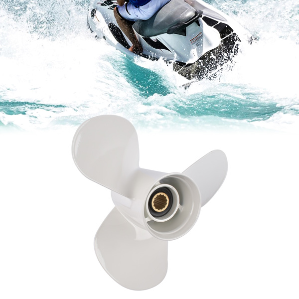 螺旋桨 11 3/8 X 12-G Marine Boat Motor Aluminium Propeller 2-Stroke 3 Blades for Yamaha 40HP 50HP F30B Outboard 13 Splines-8