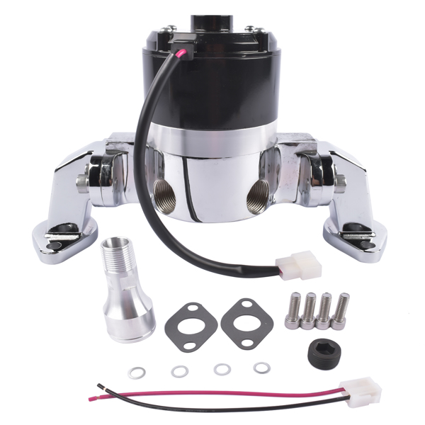 电子水泵 Chrome High Performance Aluminum Electric Water Pump for BBC Big Block Chevy 396 427 454 V8 Engines 8020C-1