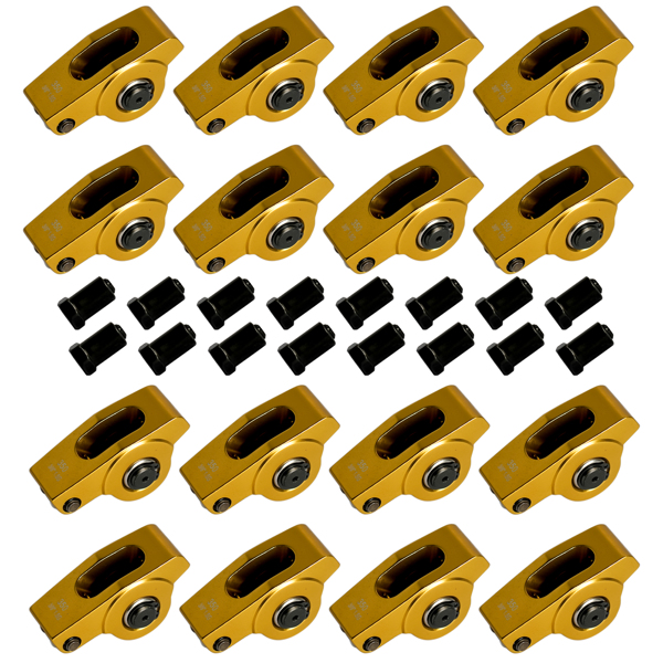 摇臂 Aluminum Self-aligning Roller Rockers Arms 1.5 Ratio For Chevy Small Block SBC Gen I 350 400-2