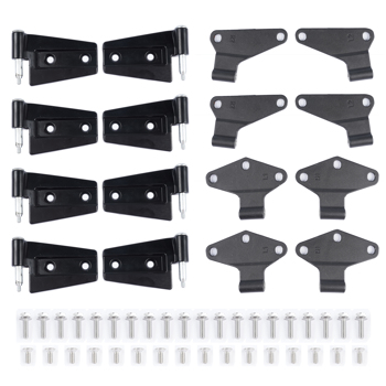 钢门铰链套件 16PCS Steel Door Hinge Kit Inside & Outside for 2007-2018 Jeep Wrangler JK 3.6L 55395386AB 55395385AC