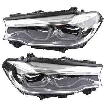 前大灯外壳 Pair Adaptive LED Headlight for 2017 2018 2019 2020 BMW 5 Series M5 F90 G30 Left LH #63117214965 63117214966