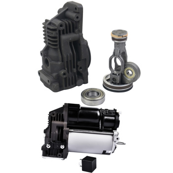 打气泵+打气泵修理包 Air Suspension Compressor Pump w/ Cylinder Piston Rod For Mercedes M GL W164 X164 GL320 GL350 GL450 GL550 ML320 ML350 ML500 ML550 ML63 AMG 1643200304 1643201204