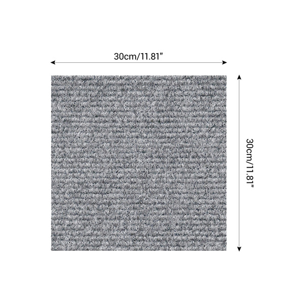 地毯全铺商用大面积水泥地直接铺卧室拼接方块地垫自粘地板 30cm*30cm 浅灰色 1片（周末不发货）-1