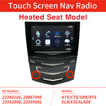 中控系统触摸屏 CUE System Touch Screen Nav Radio 23243166 Fits Cadillac ATS CTS ELR SRX XTS