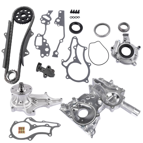 正时链条套装 Timing Chain Kit+Cover+Oil & Water Pump for Toyota Pickup 4Runner Celica 2.4L L4-2