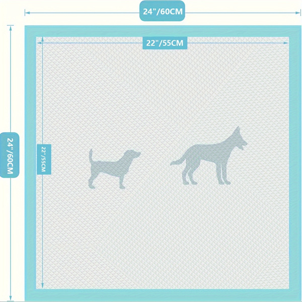 小狗尿垫24“x24”-100个|狗尿训练垫超强吸水防漏|小狗一次性宠物尿垫和便盆|狗|小狗|猫|兔子-2