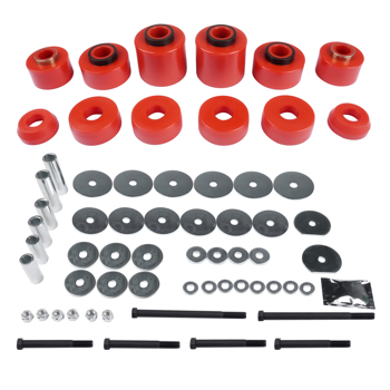 车身驾驶室安装衬套套件 4.4123R Body Cab Mount Bushing Set For Ford F-150/F250/F350 1980-98 2WD 4WD Red