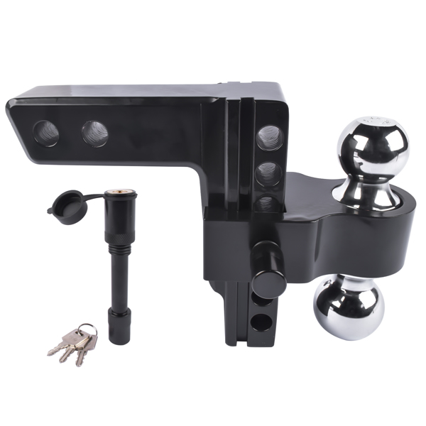 拖车挂接装置 Adjustable Trailer Hitch, Fits 2" Receiver, 6-Inch Drop/Rise Aluminum Drop Hitch-4