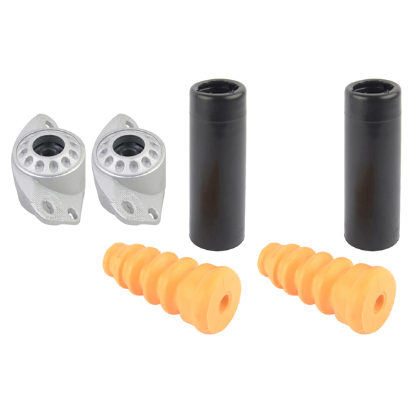 减振器防尘套组件 2x Rear Shock Absorber Dust Cover + Top Mounts Kit for VW Beetle Golf Audi l4 V6-5