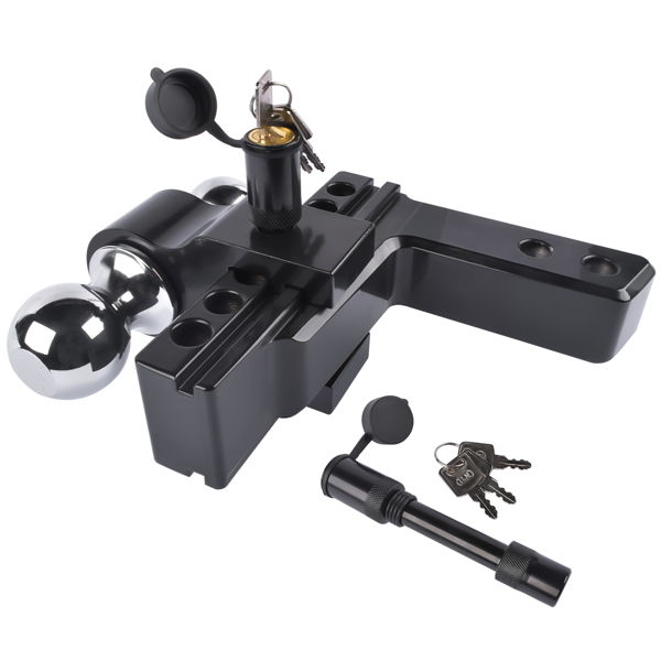 拖车挂接装置 Adjustable Trailer Hitch, Fits 2" Receiver, 6-Inch Drop/Rise Aluminum Drop Hitch-5