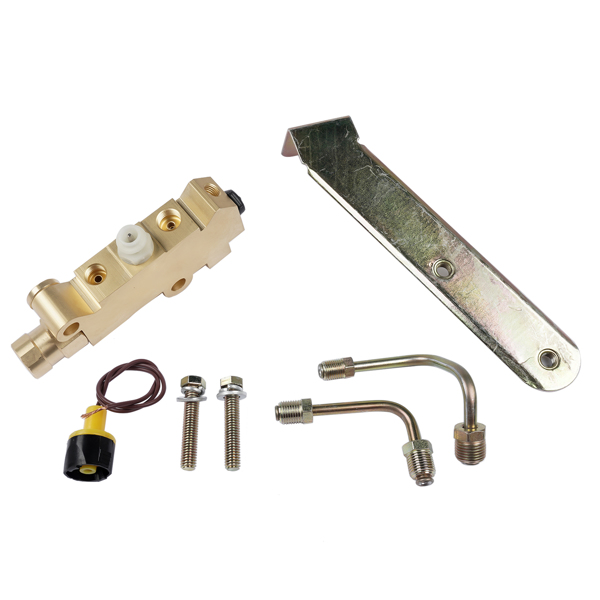 制动比例阀修包 Proportioning Valve 9/16" 1/2" Lines & Bracket Kit For 64-72 Chevy Chevelle Nova-7