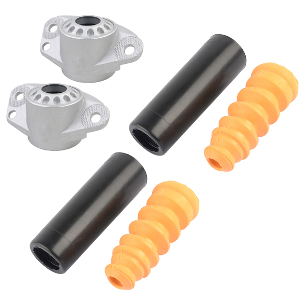 减振器防尘套组件 2x Rear Shock Absorber Dust Cover + Top Mounts Kit for VW Beetle Golf Audi l4 V6-2