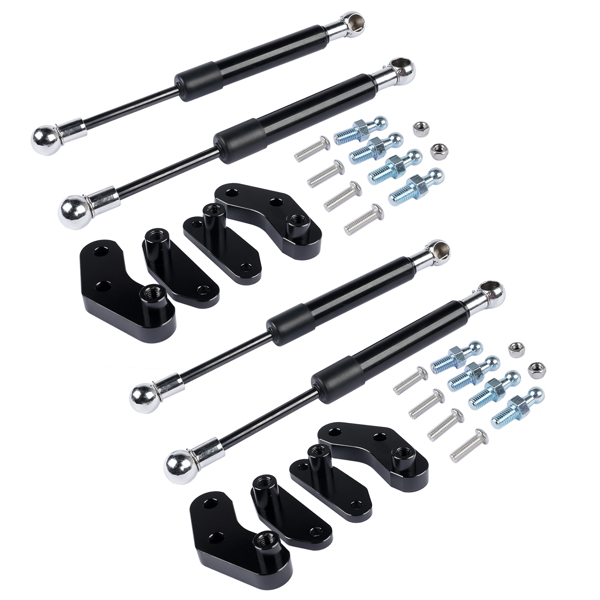 液压杆 4Pcs Black Front & Rear Door Opener Kit For 2017-2024 Can-Am Maverick X3 Max 4x4-2