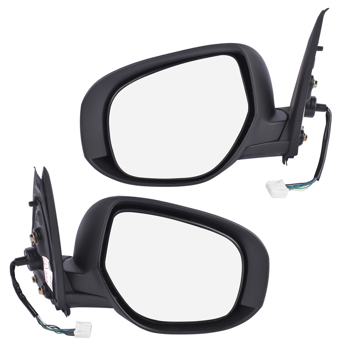 后视镜 2pcs Black Left+ Right Door Mirror Power Heated For 14-19 Mitsubishi Outlander 7632B354 7632B353