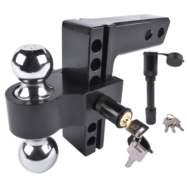 拖车挂接装置 Adjustable Trailer Hitch, Fits 2" Receiver, 6-Inch Drop/Rise Aluminum Drop Hitch-3