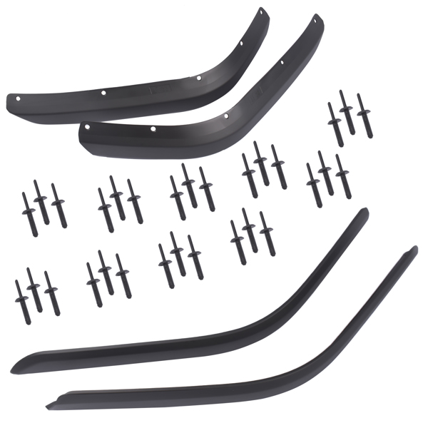 轮眉 Front & Rear Fender Flares Extensions Set for Jeep Wrangler JL JLU l4 V6 18-24-3