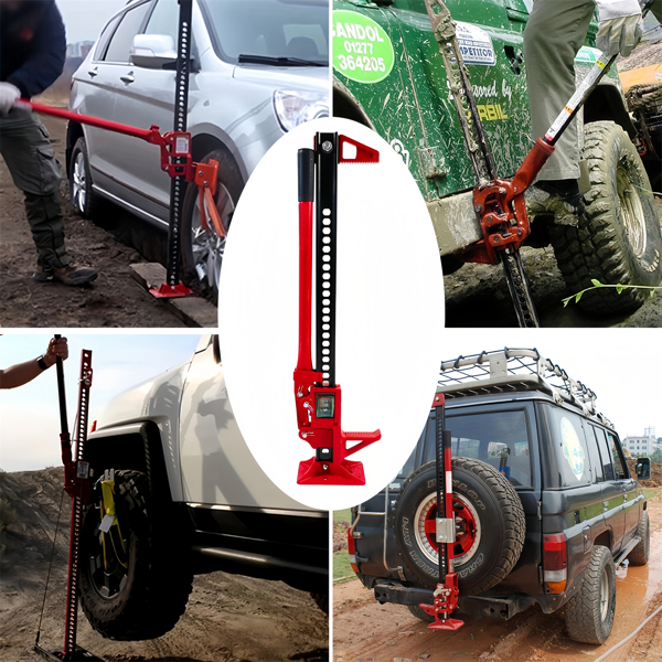 48'' Universal Farm Jack Tractor Truck SUV Bumper Jack Ratcheting Off Road Trail Jack 3-Ton Capacity Lift Bumper Utility-12