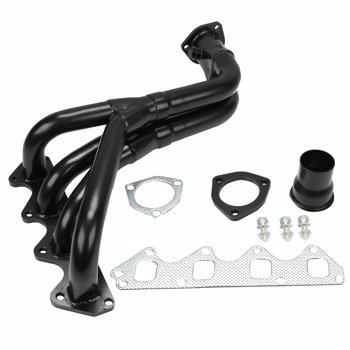 Black Exhaust Header for Suzuki 89-94 Geo Tracker 1.6L 85-95 Samurai 1.3L 89-94 Sidekick 1.6L MT001082（禁售temu&亚马逊）(不支持无理由退货)