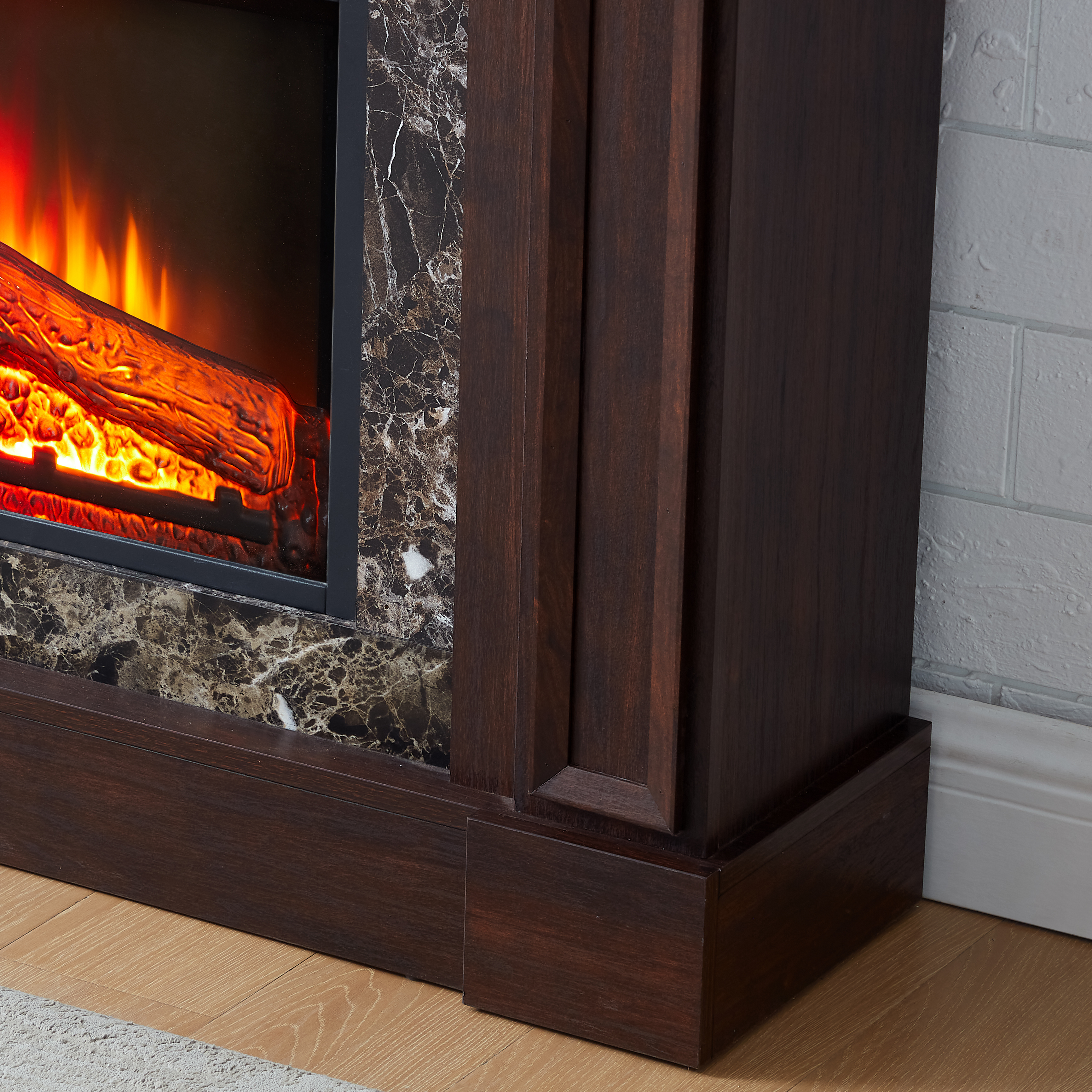 Cherry Wood Fireplace Mantel 45 Inch Wide 40 Inch High Decorative Surround - Picture 9 of 12