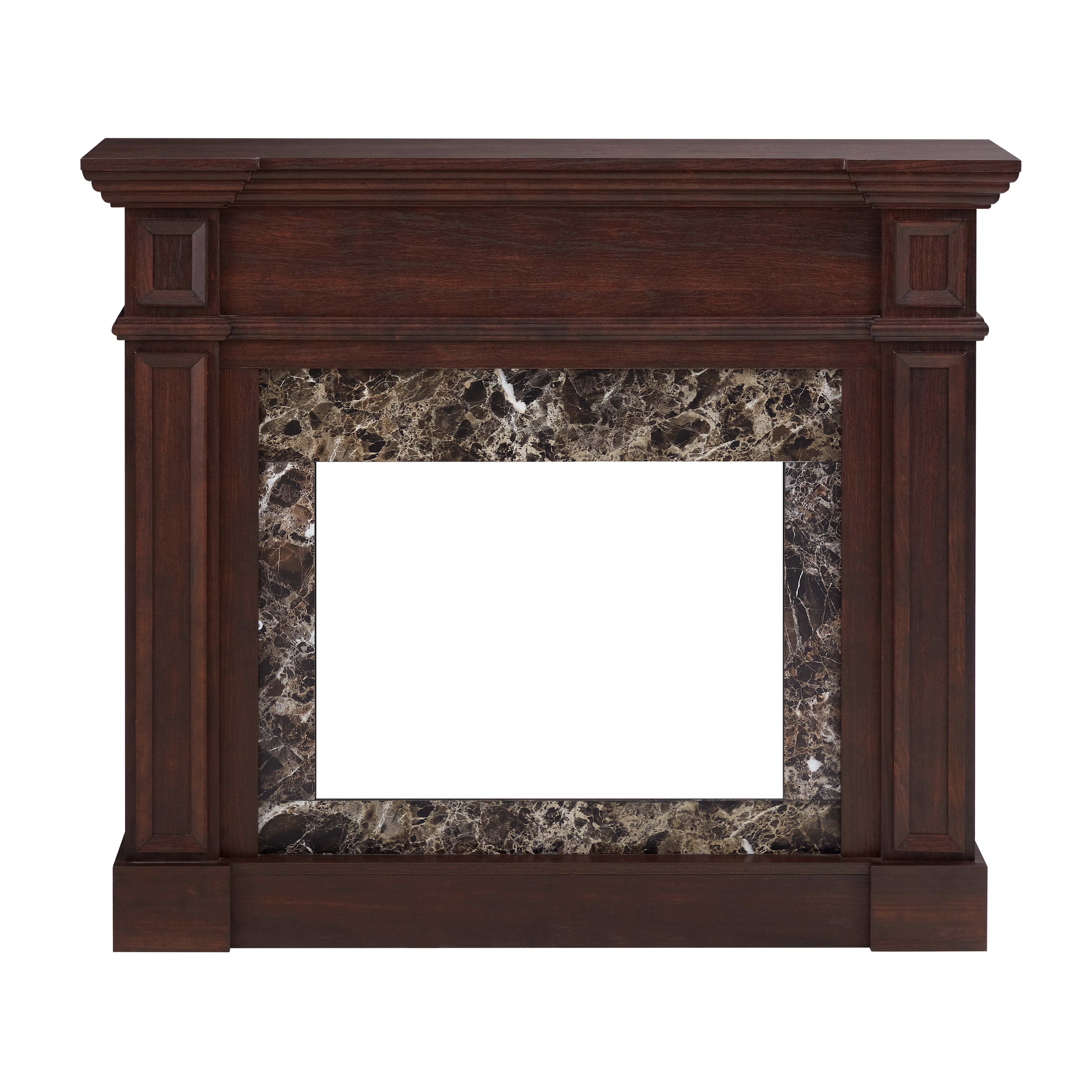Cherry Wood Fireplace Mantel 45 Inch Wide 40 Inch High Decorative Surround - Picture 5 of 12