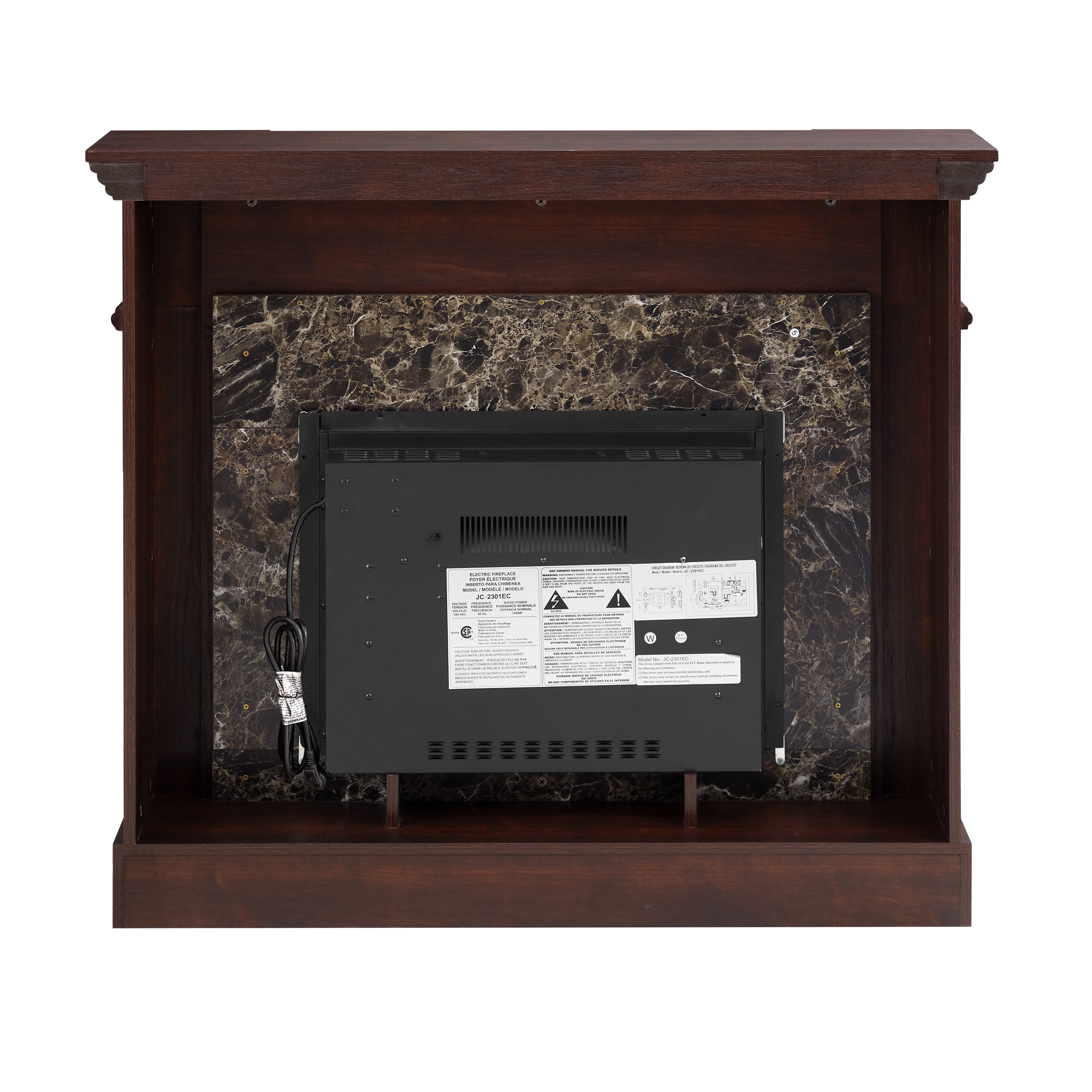 Cherry Wood Fireplace Mantel 45 Inch Wide 40 Inch High Decorative Surround - Picture 6 of 12