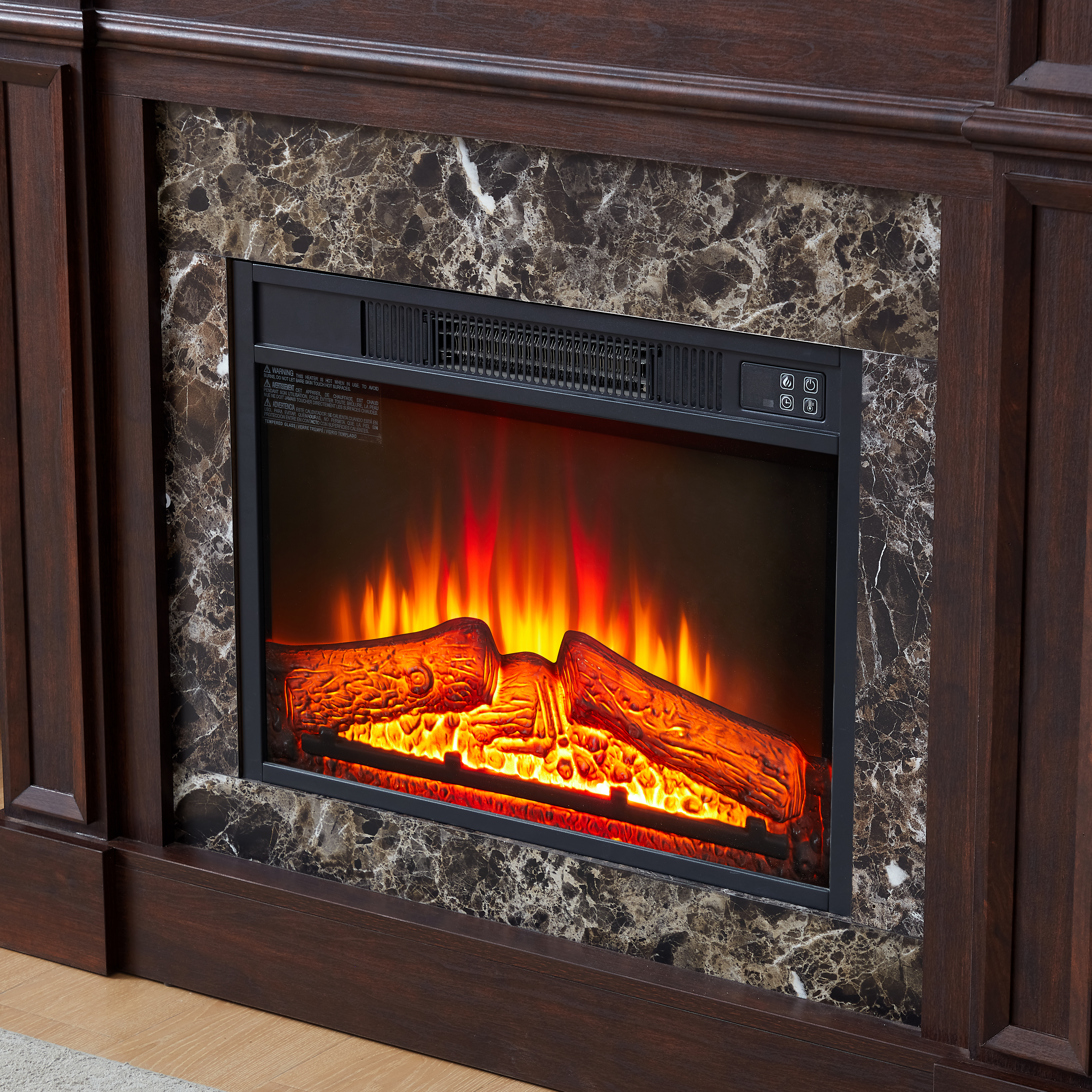 Cherry Wood Fireplace Mantel 45 Inch Wide 40 Inch High Decorative Surround - Picture 4 of 12
