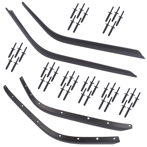 轮眉 Front & Rear Fender Flares Extension Set for 2018-2024 Jeep Wrangler High Fender-4