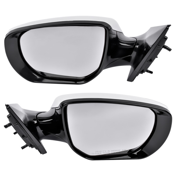 后视镜 2Pcs White Mirrors Left + Right Heated Signal for Hyundai Santa Fe Sport 2013-2018 876104Z005, 876204Z005-1