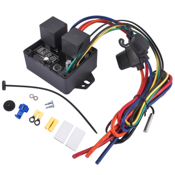 风扇控制器 0444 Digital Radiator Fans Controller Swith Kit 12V and 24V PART #DC-0444-4