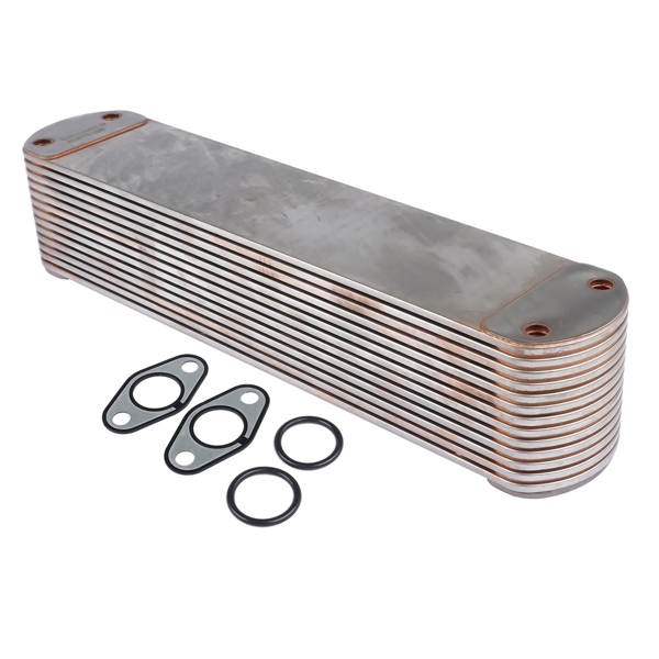 机油冷却器 Engine Oil Cooler w/ Gaskets for Cummins 15L ISX QSX QSX15 ISX15 2008-2015 Diesel Engine 4965487-7