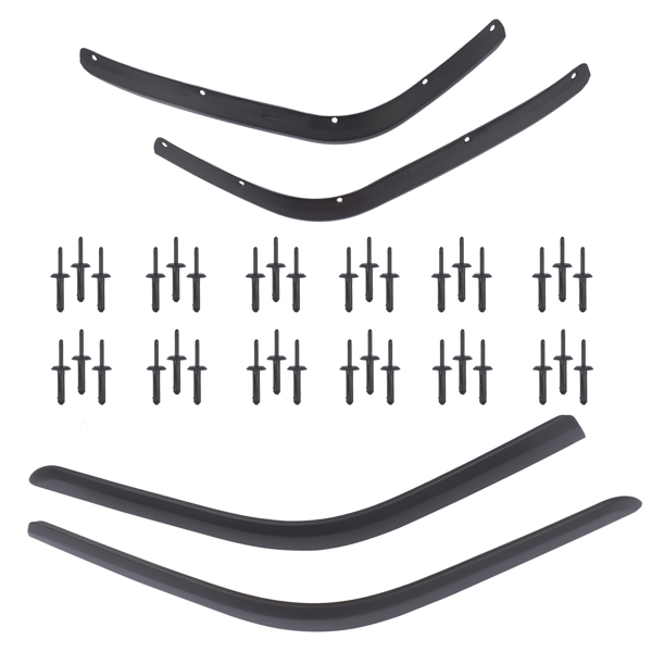轮眉 Front & Rear Fender Flares Extensions Set for Jeep Wrangler JL JLU l4 V6 18-24-5