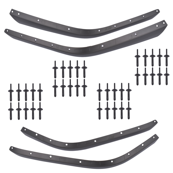 轮眉 Front & Rear Fender Flares Extension Set for 2018-2024 Jeep Wrangler High Fender-3