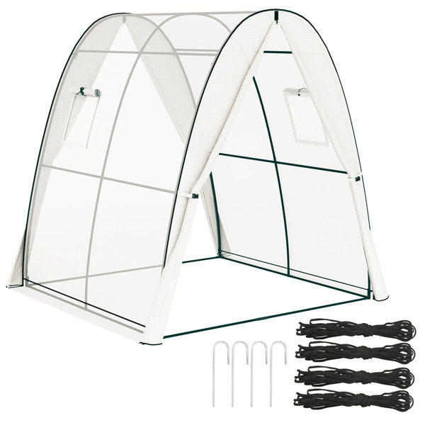 温室2门6' x 6' x 6.6'，白色﻿  （amazon shipping-发货，WALMART禁止销售）周末不发货-1