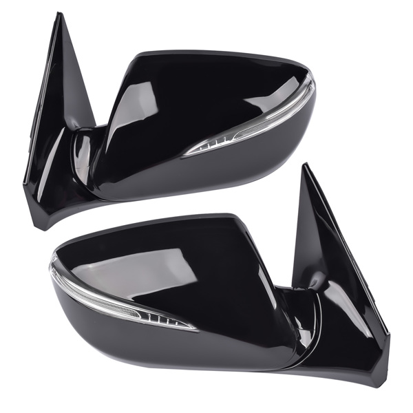 后视镜 Pair Power Heated Signal Mirrors Left + Right for Hyundai Santa Fe Sport 2013-2018 2.0 2.4L 876104Z005, 876204Z005-2