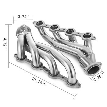 Exhaust Header for Chevy C10 Chevelle Camaro Caprice LS1 LS2 LS6 LS7 LSX MT001091（禁售temu&亚马逊）(不支持无理由退货)