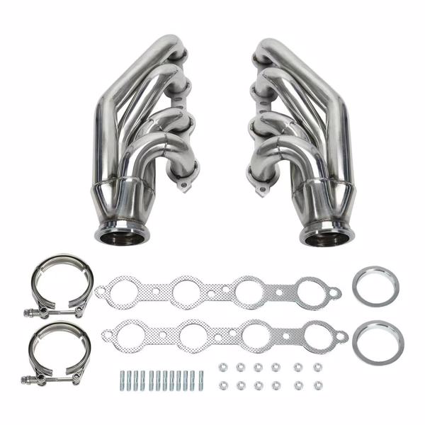 排气管 Turbo Exhaust Manifold&Headers For Chevy LS1 LS6 LSX GM V8+Elbows T3 T4 to 3.0" V Band MT001100（禁售亚马逊）(不支持无理由退货)-1