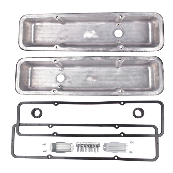 气门室盖 Black Aluminum Short Valve Covers Fits for 1958-1986 SBC 283 302 305 327 350 400-9