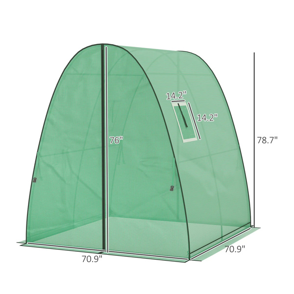 温室2门6' x 6' x 6.6'，绿色﻿  （amazon shipping-发货，WALMART禁止销售）周末不发货-4