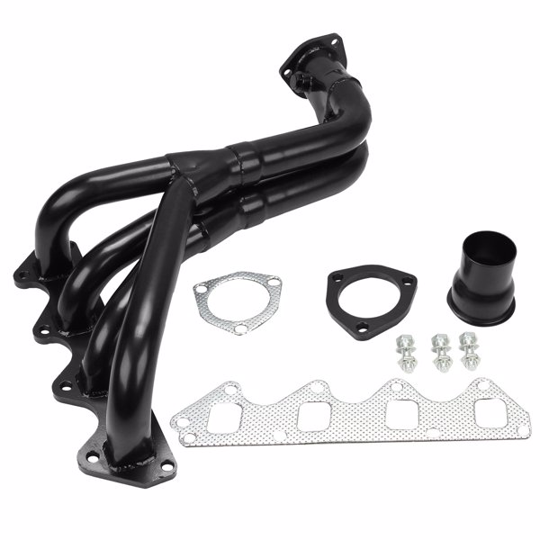 Black Exhaust Header for Suzuki 89-94 Geo Tracker 1.6L 85-95 Samurai 1.3L 89-94 Sidekick 1.6L MT001082（禁售temu&亚马逊）(不支持无理由退货)-1