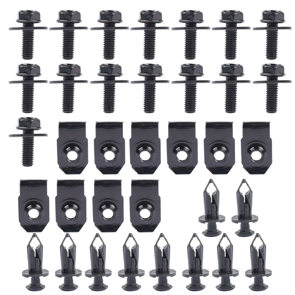 螺栓和U形螺母夹 35X Body Bolts U-nut Clips For Dodge M6 Engine Under Cover Splash Shield Guard-1