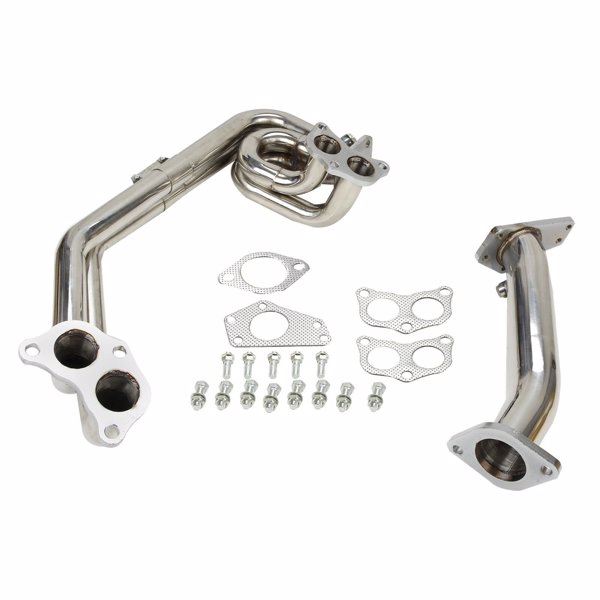 Exhaust Header for 08-14 Subaru Impreza WRX/ STi GE/GH/GR/GV 2.0L/ 2.5L EJ20/ EJ25 H4 MT001050（禁售亚马逊）(不支持无理由退货)-1